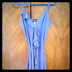 Bebe perwinkle size small wrap dress with ruffle